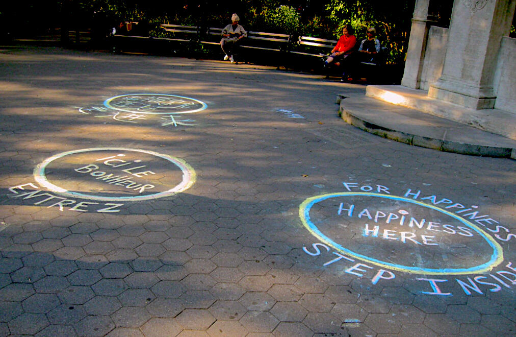 Happiness Here Street Art, 2014, NYC