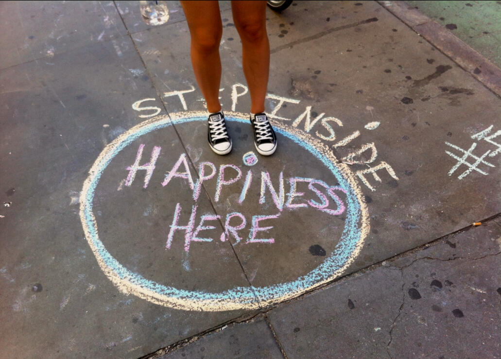 Happiness Here Street Art, 2013, NYC